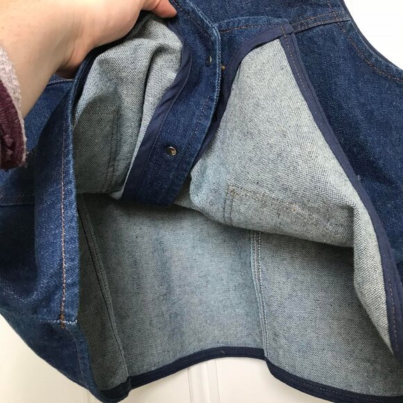 Vintage Wrangler Trucker Vest Mens Size XXL Blue Denim Jean Sleeveless Cowboy - Picture 5 of 8